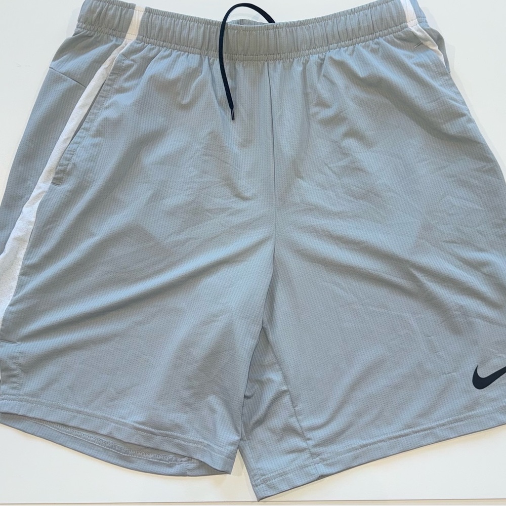 Nike Men's Athletic Shorts in Light Blue and White